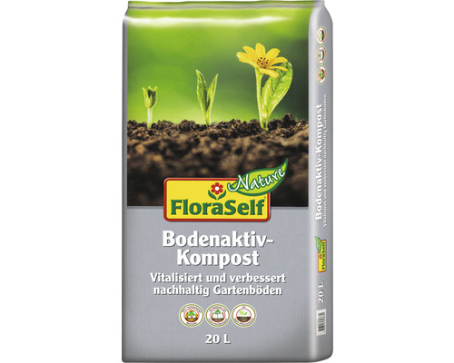FloraSelf Bodenaktiv-Kompost, 20 Liter, zur Vitalisierung und Verbesserung von Gartenböden