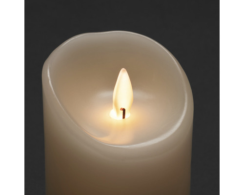 Dekorative LED-Echtwachskerze mit flackernder Flamme