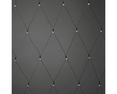 LED Lichternetz Konstsmide 40 LEDs Lichtfarbe warmweiß inkl. Lichtsensor und Timer Lichterkette im Netzdesign für den Außenbereich