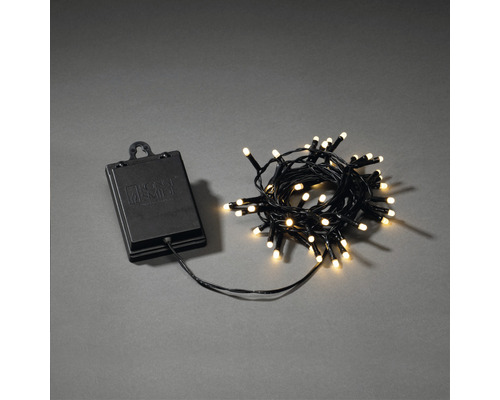 LED Lichterkette Konstsmide 3,9 m + 0,5 m Zuleitung 40 LEDs Lichtfarbe warmweiß batteriebetrieben Batteriebetriebene Lichterkette mit warmweissem Licht