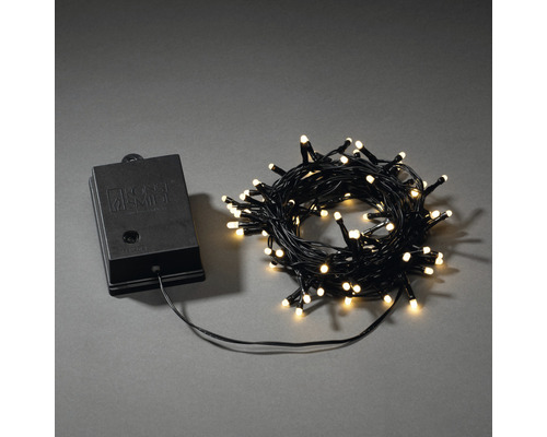 LED Lichterkette Konstsmide 7,9 m + 0,5 m Zuleitung 80 LEDs Lichtfarbe warmweiß Konstsmide Lichterkette mit Batteriebox