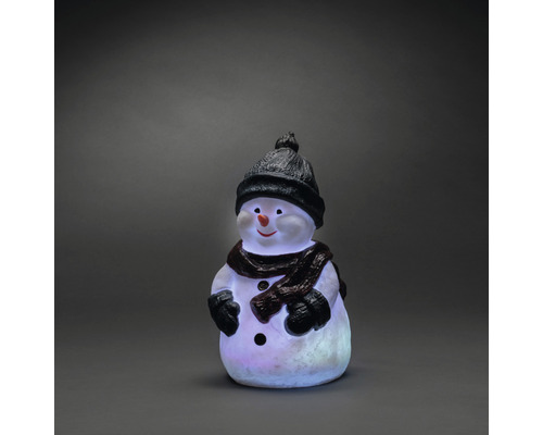 Dekofigur Schneemann mit Mütze und Schal