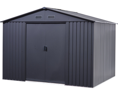 Gartenschuppen aus Metall mit Doppeltür