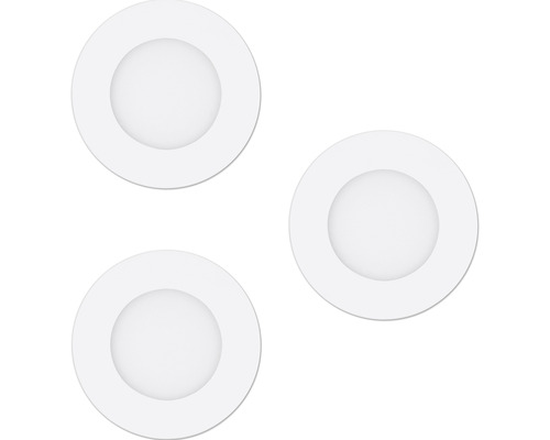 Drei runde LED-Einbaustrahler