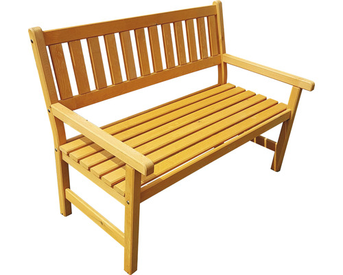 Holzbank mit Armlehne für den Garten