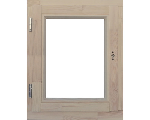 Holzfensterrahmen mit Beschlägen