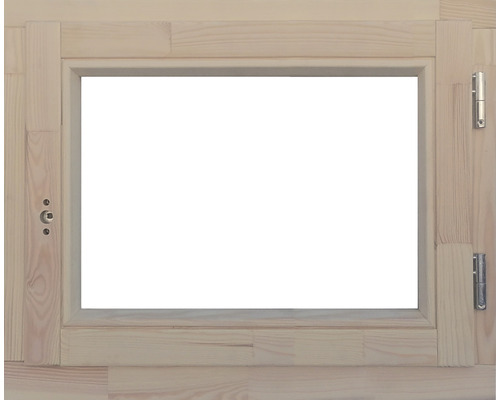 Holzfenster mit Beschlägen und Schloss