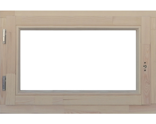 Holzfensterrahmen mit Beschlägen