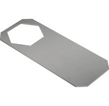 Metallplatte mit hexagonalem Ausschnitt