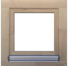 Katzenklappe aus Holz mit Aluminiumleiste