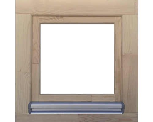 Katzenklappe aus Holz mit Aluminiumleiste