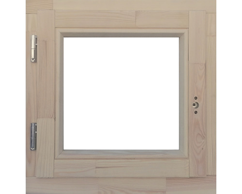 Holzfensterrahmen mit Beschlägen