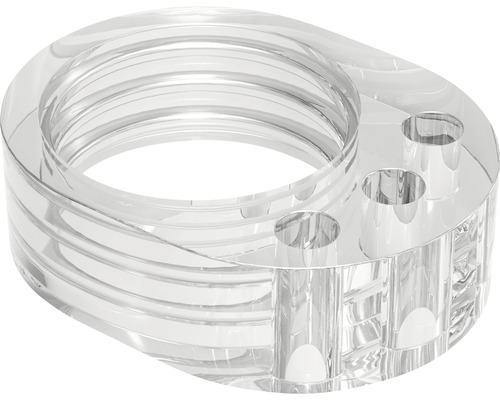 Transparenter Zahnbürstenhalter mit drei Löchern