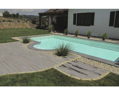 Einbaupool Styropor-Pool-Set Gran Canaria 600x300x150 cm inkl. Sandfilteranlage, Skimmer, Römertreppe, Filtersand, Schutzvlies für Boden/Wand und Verrohrungsset sand