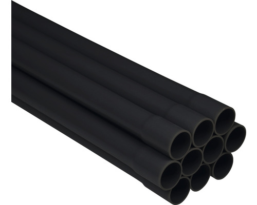 Isolierrohr starr leicht 25 mm aus PVC, einseitig gemufft, Kennzeichen: EN2221 schwarz