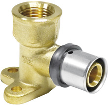 Messing Wandwinkel mit Gewinde und Pressanschluss