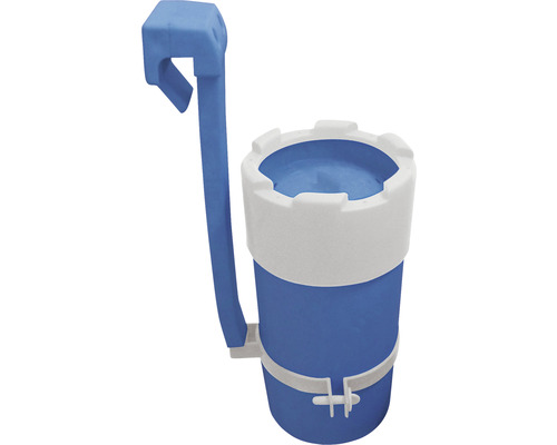 Dosierschwimmer für Poolchemie mit Einhängevorrichtung