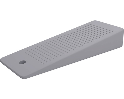 Grauer Türstopper aus Gummi mit Rillen