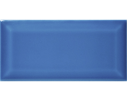 Steinzeug Wandfliese Metro 7,5x15 cm blau glänzend Rechteckige Wandfliese