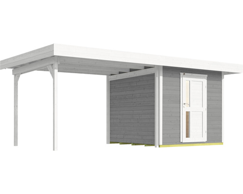 Holzgartenhaus mit Carport