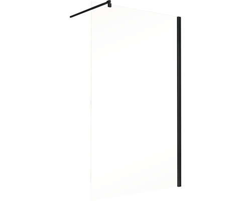 Duschwand aus Glas mit Stabilisierungsstange