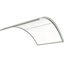 Vordach mit transparenter Polycarbonat-Platte und Rahmen