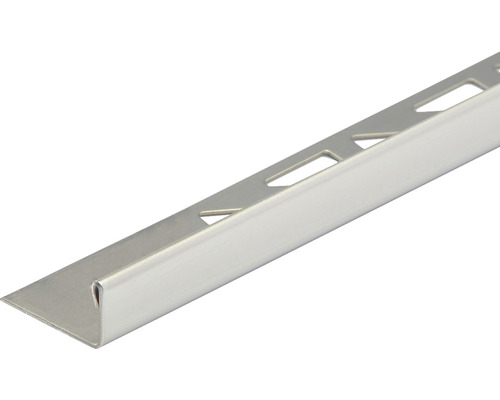 Winkelprofil Mirava Edelstahl gebürstet 300 cm 8 mm Fliesenprofil aus Metall