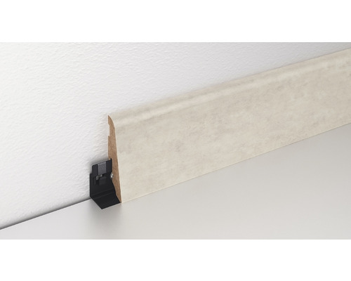 Sockelleiste aus Holz mit Clip-Befestigung
