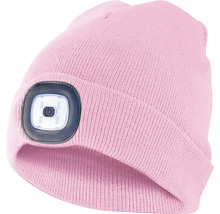 Rosa Strickmütze mit LED-Licht