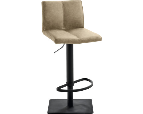 Barhocker Mayer Sitzmöbel 1285_03_26478 42x46x78 cm Gestell Stahl schwarz Sitz Kunstleder beige