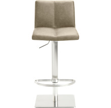 Barhocker mit Kunstlederbezug und Metallfuß