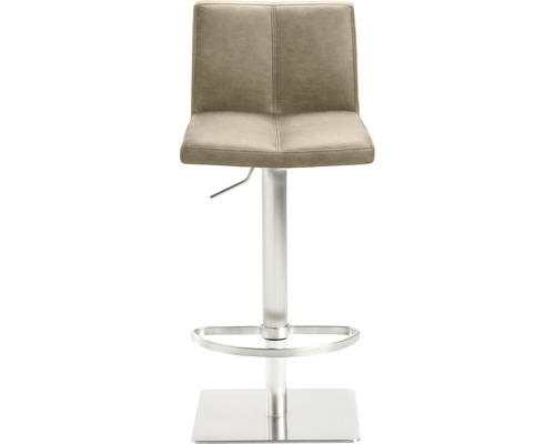 Barhocker Mayer Sitzmöbel 1285_04_26478 42x46x78 cm Gestell edelstahl gebürstet Sitz Kunstleder beige