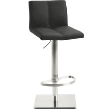 Barhocker Mayer Sitzmöbel 1285_04_26477 42x46x78 cm Gestell edelstahl gebürstet Sitz Kunstleder schwarzgrau-thumb-1 Barhocker Mayer Sitzmöbel 1285_04_26477 42x46x78 cm Gestell edelstahl gebürstet Sitz Kunstleder schwarzgrau-thumb-1