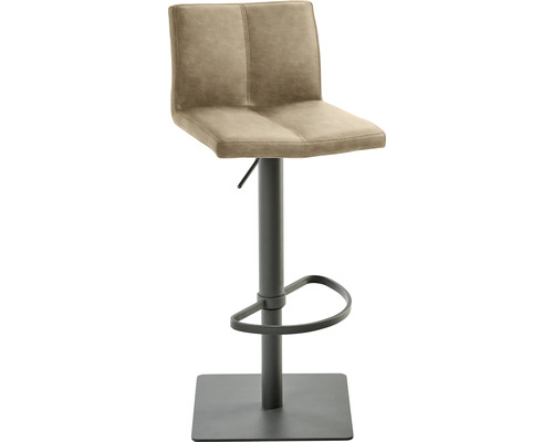 Barhocker mit Fußstütze und gepolstertem Sitz