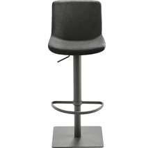 Barhocker mit Fußstütze und quadratischem Sockel