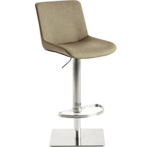 Barhocker Mayer Sitzmöbel 1287_04_26478 40x49x81 cm Gestell edelstahl gebürstet Sitz Kunstleder beige-thumb-0