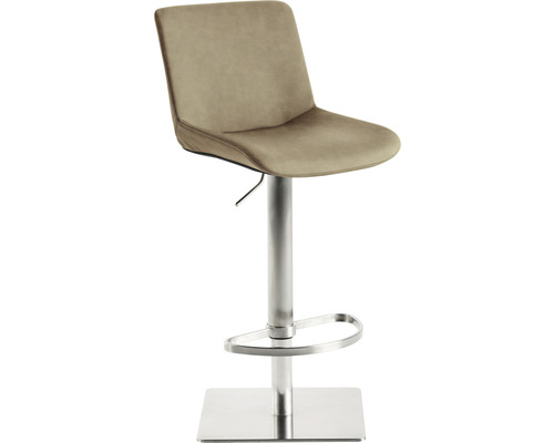 Barhocker Mayer Sitzmöbel 1287_04_26478 40x49x81 cm Gestell edelstahl gebürstet Sitz Kunstleder beige