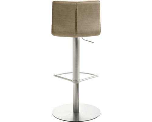 Barhocker Mayer Sitzmöbel 1385_44_26478 42x46x78 cm Gestell edelstahl gebürstet Sitz Kunstleder beige