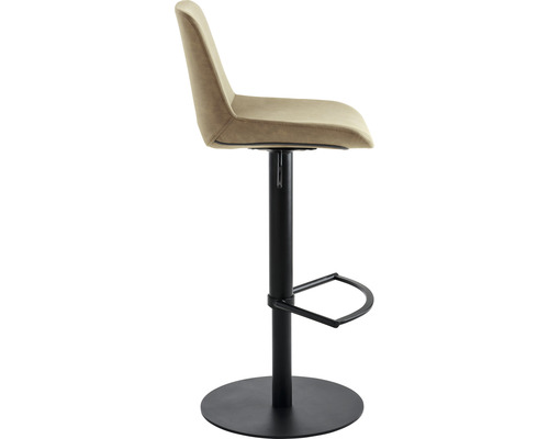 Drehbarer Barhocker mit Fußstütze und gepolstertem Sitz