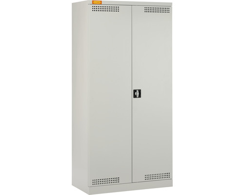 Stahlschrank mit zwei Türen und Belüftungslöchern