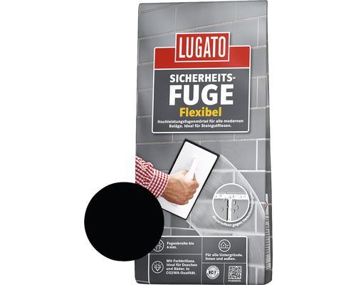 Lugato Fugenmörtel Sicherheitsfuge Flexibel schwarz 1 Kg