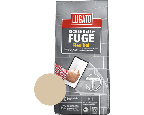 Lugato Fugenmörtel Sicherheitsfuge Flexibel bahamabeige 5 Kg-0