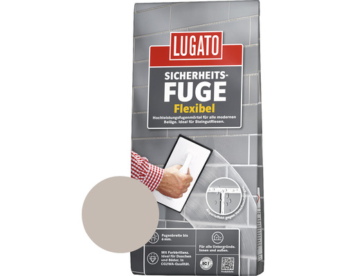 Lugato Fugenmörtel Sicherheitsfuge Flexibel grau 5 Kg Lugato Fugenmörtel Sicherheitsfuge Flexibel grau 5 Kg