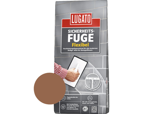 Lugato Fugenmörtel Sicherheitsfuge Flexibel rehbraun 5 Kg