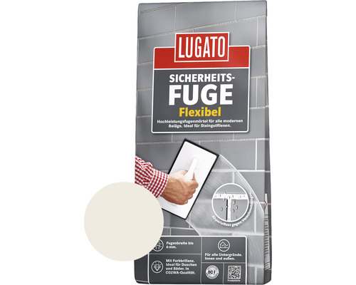 Lugato Fugenmörtel Sicherheitsfuge Flexibel pergamon 5 Kg-0