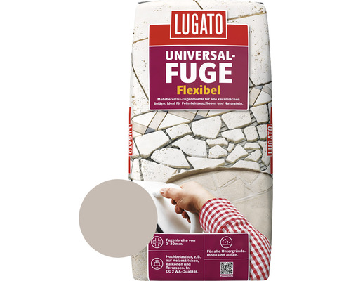 Lugato Fugenmörtel Universalfuge grau 20 Kg Lugato Universal Fuge Flexibel Fugenmörtel Sack