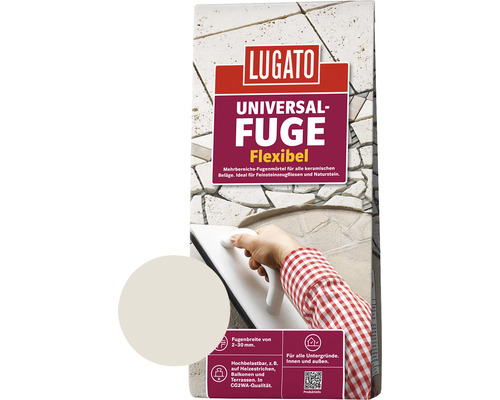 Lugato Fugenmörtel Universalfuge silbergrau 5 Kg
