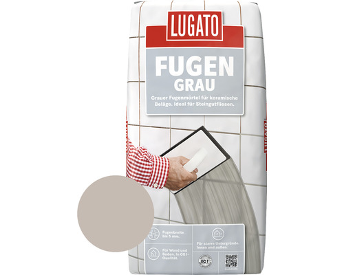 Lugato Fugenmörtel Fugengrau für keramische Beläge grau 1 kg Lugato Fugenmörtel Fugengrau für keramische Beläge grau 1 kg