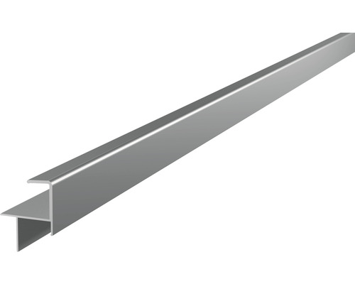 Abschlussschiene silber für Dielenstärke 20-21 mm 2x35,6x46,9x4000 mm Abschlussschiene silber für Dielenstärke 20-21 mm 2x35,6x46,9x4000 mm