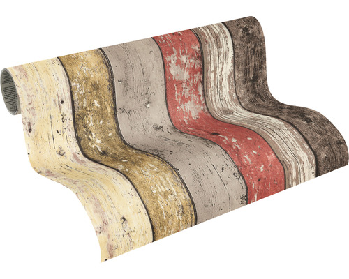 Tapetenrolle mit Holzplankenoptik